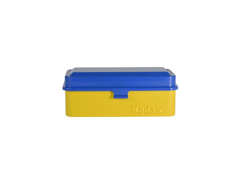  Kodak film case (120135) - boîtier compact en acier pour 8 rouleaux de film 120 ou 10 rouleaux de film 135, capot amovible, finition mate, design moderne, protection poussière et humidité - bleu  - Conforama E