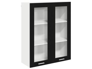 Meuble de rangement, armoire suspendue chêne noir 80x31x100cm bois d'ingénierie shl2447