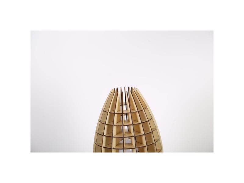  Lampe à poser fusée aviator 38cm naturel  - Conforama C