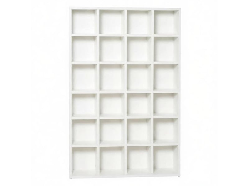 Meuble de rangement cddvd 89x20x130,5 cm réglable panneau de particules blanc - Conforama A