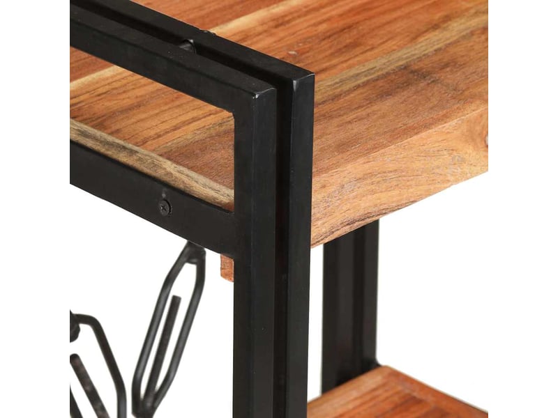  Bibliothèque à 3 niveaux, armoire à livres 60x30x80 cm bois d'acacia massif  - Conforama C