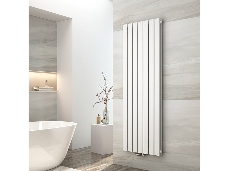 Emke radiateur eau chaude en acier tube plat radiateur mural blanc 160 x 53,8 cm 1691w double couche - Conforama B