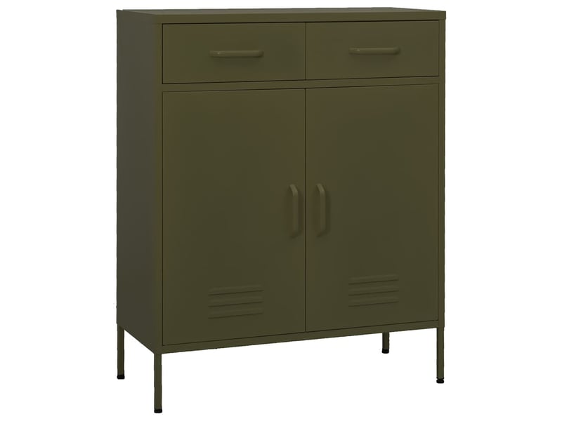  Armoire de rangement, rangement bureau vert olive 80x35x101,5 cm acier shl69  - Conforama B