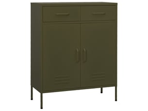 Armoire de rangement, rangement bureau vert olive 80x35x101,5 cm acier shl69