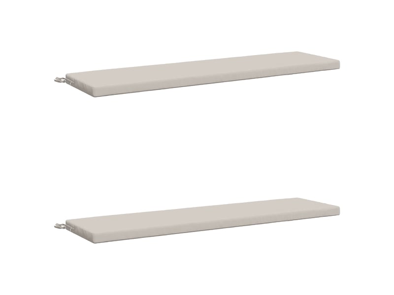 Lot de 2 coussins de banc, coussins d'assise soest 100 % polyester blanc cf57038 - Conforama A