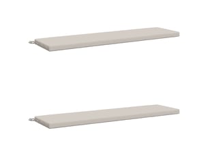 Lot de 2 coussins de banc, coussins d'assise soest 100 % polyester blanc cf57038