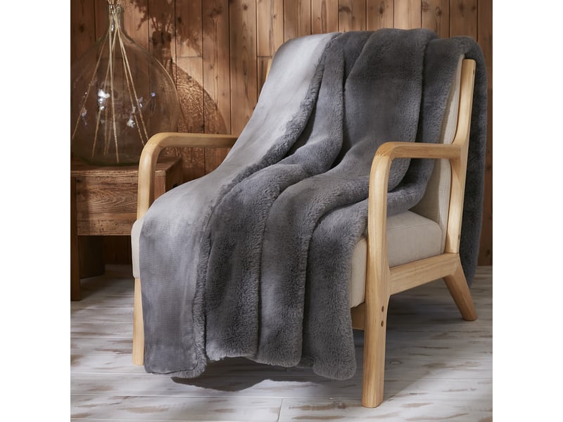  Plaid 140x200 cm polyester loup PD21789 - Conforama B