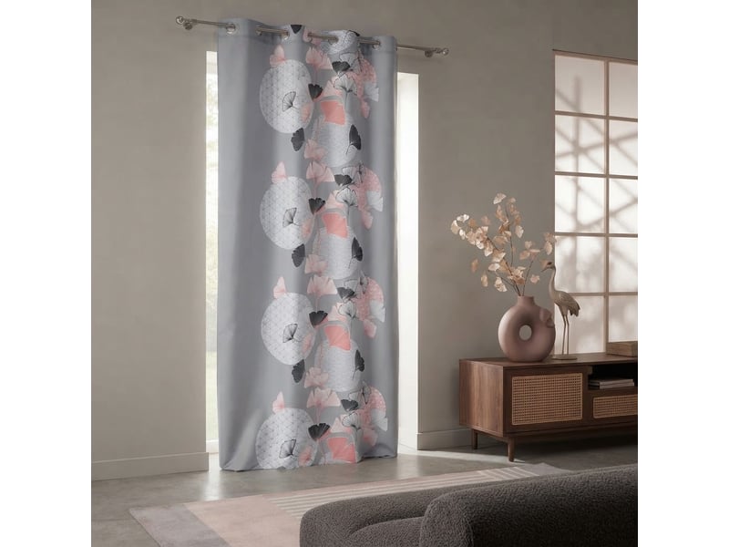 Rideau a oeillets blush eden - Conforama D