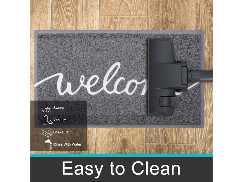  1 pièce 44 x 76 cm (gris) paillasson extérieur welcome, paillasson intérieur, tapis d'entrée, paillasson extérieur antidérapant et anti-poussière  - Conforama D