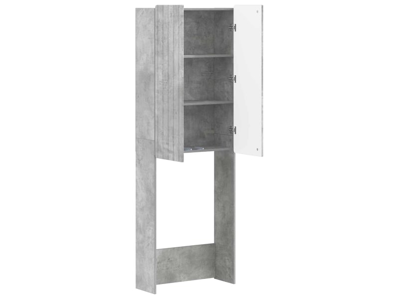  Armoire de toilette, meuble de toilette zwolle gris béton 66x25.5x190 cm  - Conforama D