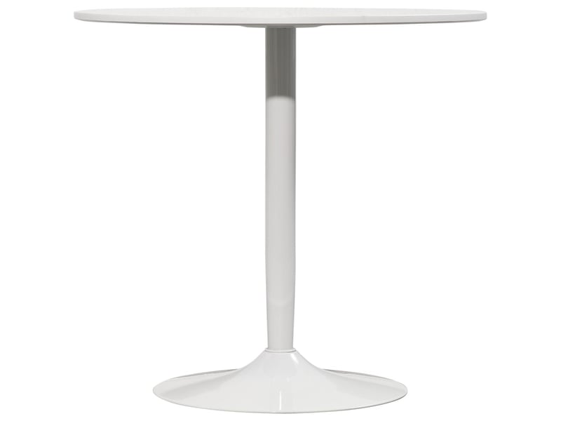  Table à manger ronde 2 personnes en mdf et acier blanc ø 80 x h 75 cm  - Conforama B