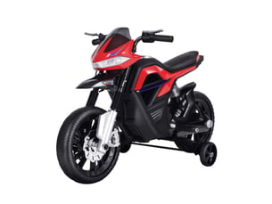 Moto électrique pour enfants, jouet pour enfants de 3 ans et plus, batterie 6v, avec lumières et musique, 105 x 52,3 x 62,3 cm, rouge