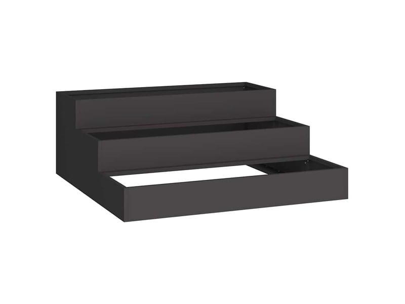  Jardinière - cache-pot de jardin noir 90 x 90 x 35 cm acier laminé à froid  - Conforama A