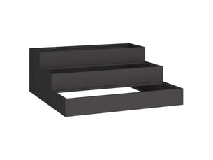 Jardinière - cache-pot de jardin noir 90 x 90 x 35 cm acier laminé à froid