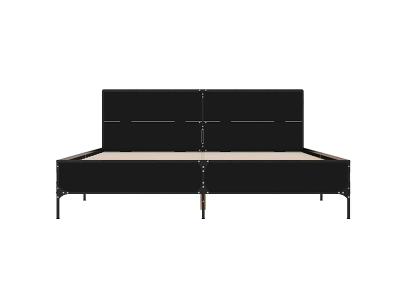 Lit double- lit adulte -  cadre de lit sans matelas noir 120x190 cm  - Conforama C