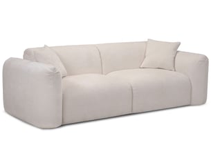 Canapé droit fixe <strong>BOBOCHIC</strong> <strong>SIENA</strong> 3 places Tissu blanc