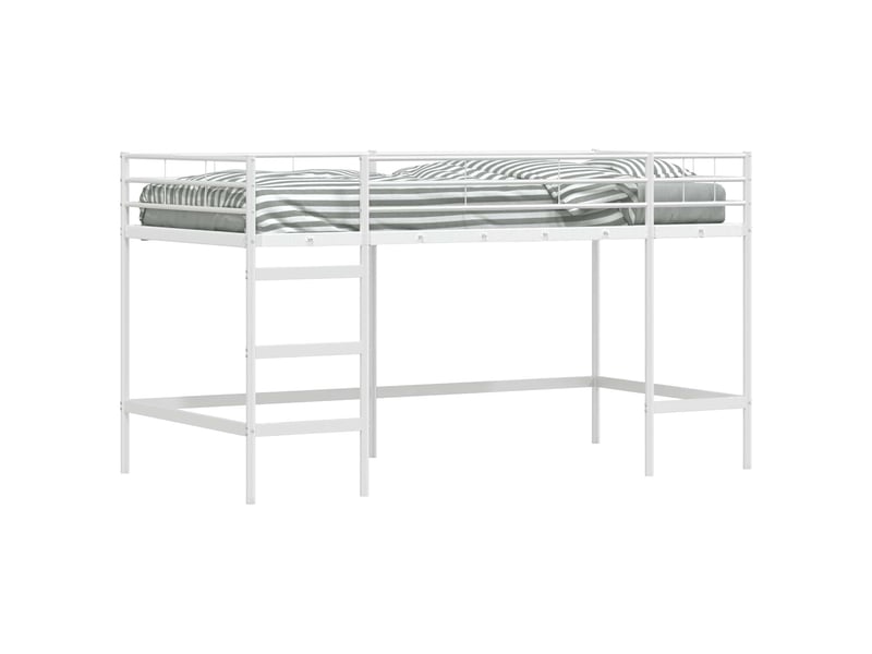 Lit mezzanine pour enfants - lit jeune uni blanc 90 x 200 cm acier  - Conforama A