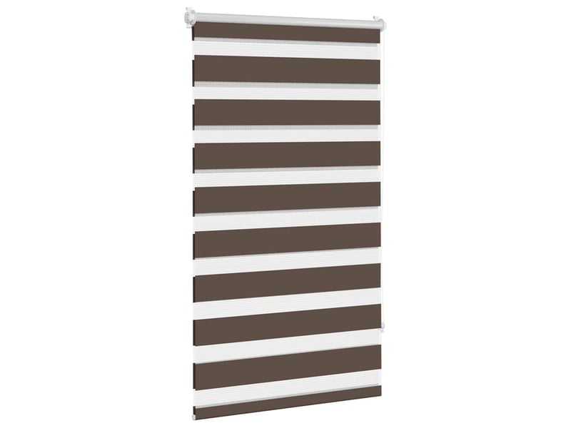 Store vénitien zebra, store de fenêtre 70,9 x 120 cm, largeur du tissu 66,7 cm, couleur café cf48208 - Conforama C