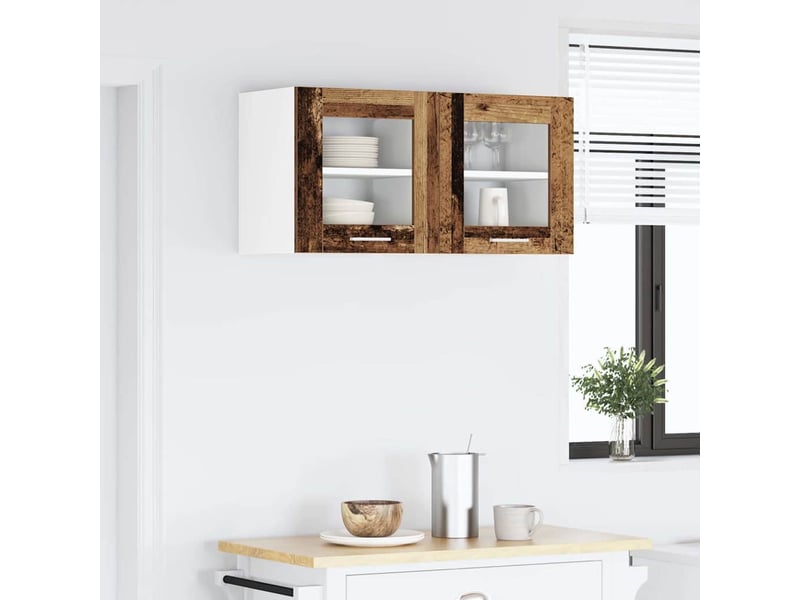  Meuble de rangement cuisine, armoire suspendue bois ancien 40x31x40cm bois d'ingénierie  - Conforama D