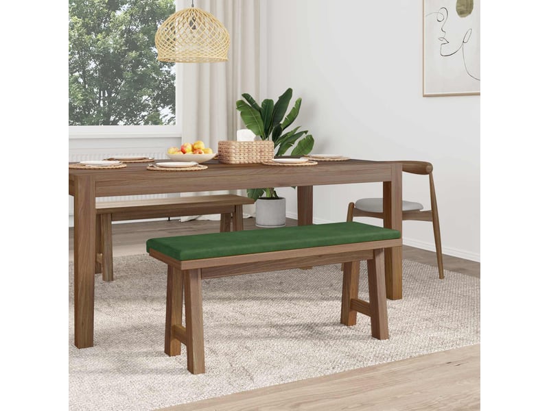 Coussin de banc, coussin d'assise, coussin de canapé velours côtelé vert foncé profondeur 35 cm cf53893 - Conforama C