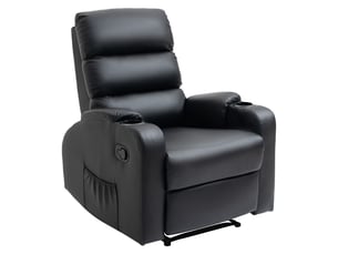 Fauteuil relax manuel  <strong></strong> Simili noir