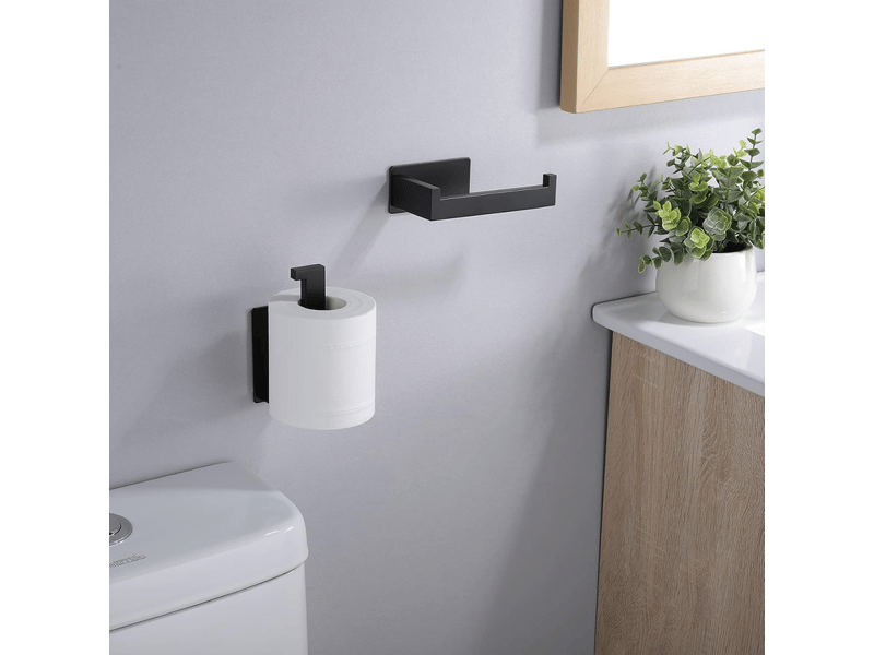  Lot de 2 porte-papier toilette auto-adhésifs, porte-papier toilette mural, porte-rouleau de papier toilette en acier inoxydable pour salle de bain (  - Conforama E