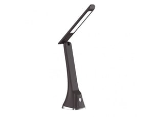 Fabrilamp anhidrita lampe de bureau led noirchrome 5 w 400 lm 4000 k, tactile et pliable