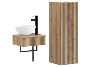 Ensemble de mobilier de salle de bain 2 pcs chêne artisanal shl120