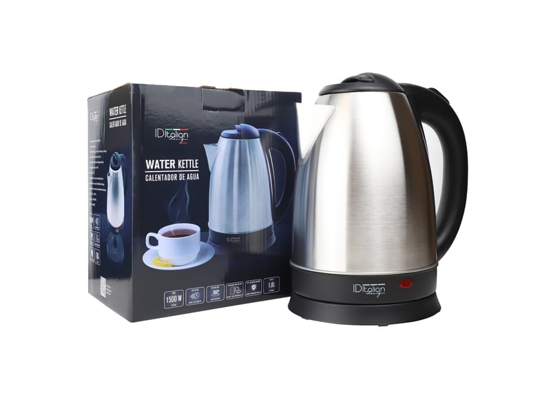  Bouilloire électrique 1,8 L – 1 500 W, finition inox et base pivotante à 360°  - Conforama A