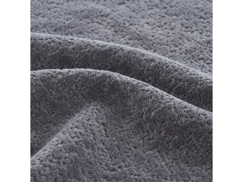  Canapé convertible, canapé 5 places avec 4 coussins carrés, 2 coussins ronds, en chenille, gris  - Conforama E