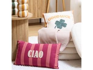 Coussin bichette rectangulaire 30x50cm rouge