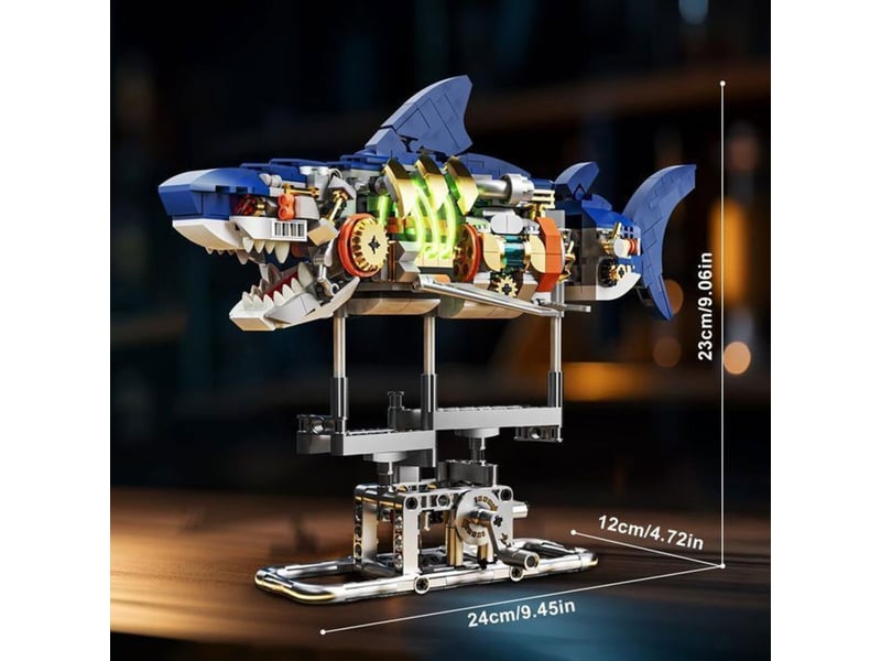  Maquette requin mecanique 687 pieces abs avec led verte et socle 151498_AAACD02191_6_DROPFR - Conforama D