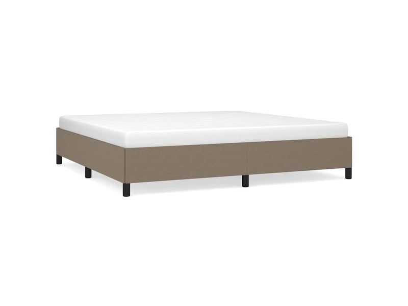  Lit double- lit adulte -  cadre de lit sans matelas taupe 200x200 cm tissu  - Conforama A
