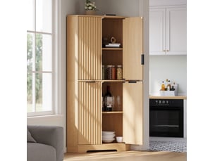 Buffet 4 porte(s) 0 tiroir(s) <strong>DESMIU</strong> <strong></strong> - 60 cm coloris naturel