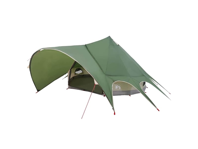  Tente de camping, tente teepee 5 personnes vert et gris  - Conforama A