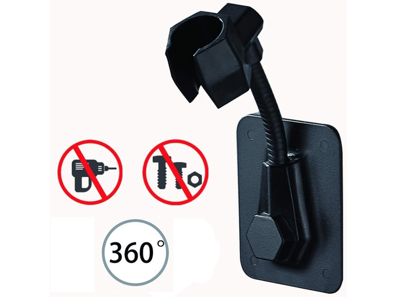  Support douchette mural support pour pommeau de douche réglable auto adhésif support douche plastique universel support de pommeau  - Conforama D