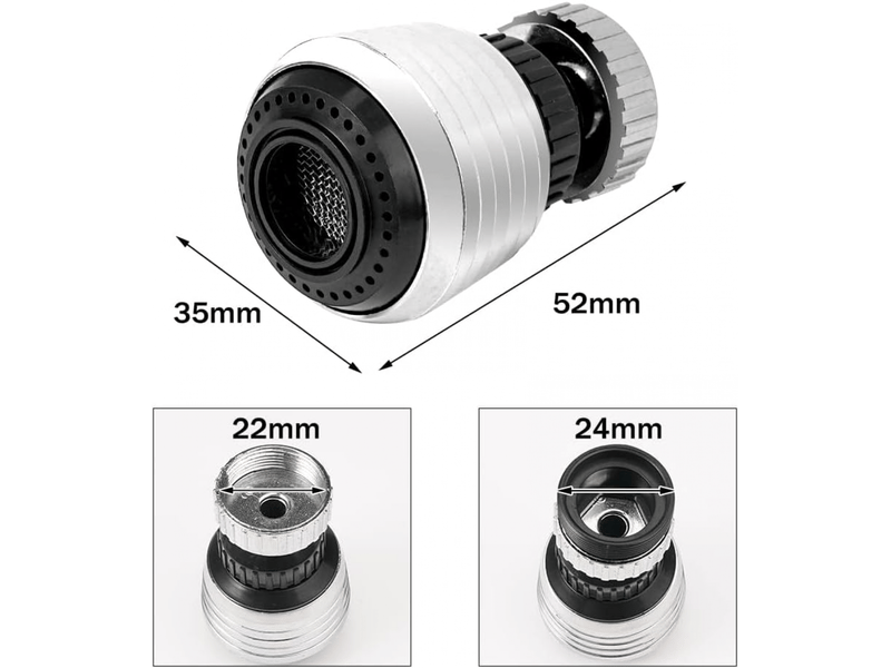  2 pièces aérateur de robinet,m22 economiseur d'eau pour robinet,brise jet robinet cuisine,embout robinet cuisine,mousseur robinet economie eau  - Conforama B