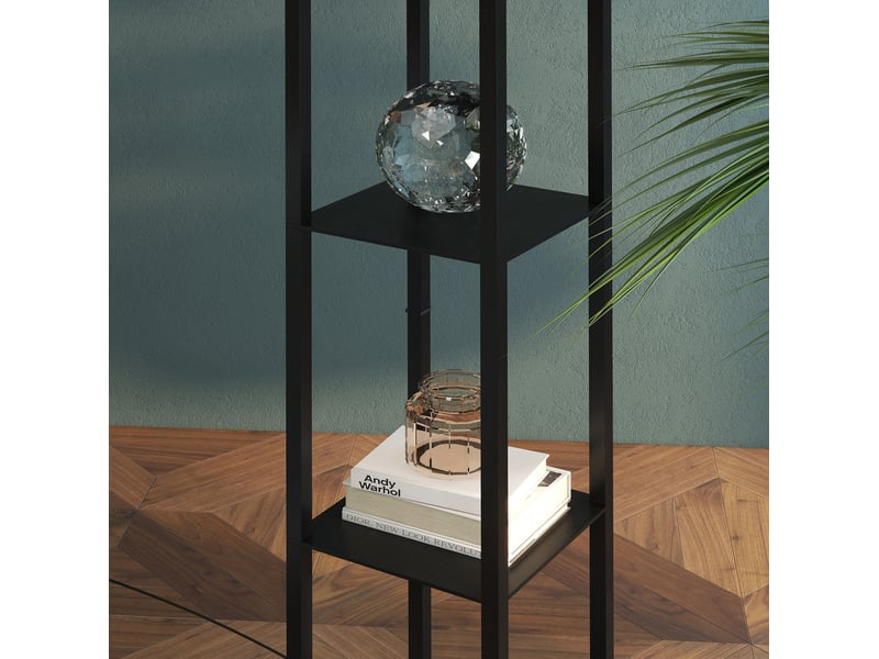  Lampadaire 26x26x160 cm e27 mdf noir  - Conforama C