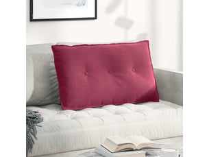 Coussin de dos, coussin de dossier bordeaux 80 x 50 cm tissu en velours côtelé cf54608