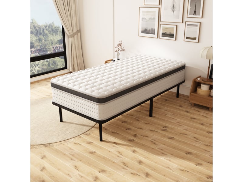  Ensemble matelas ressorts et sommier 90x190, mémoire de forme, ep:30cm  - Conforama E