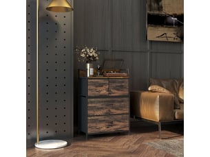 Buffet 0 porte(s) 4 tiroir(s) <strong>FLORAGRACE</strong> <strong></strong> - 60 cm coloris marron