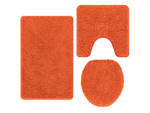 Ensemble de tapis de bain antidérapants 3 pc orange 50 x 80 cm cf64755