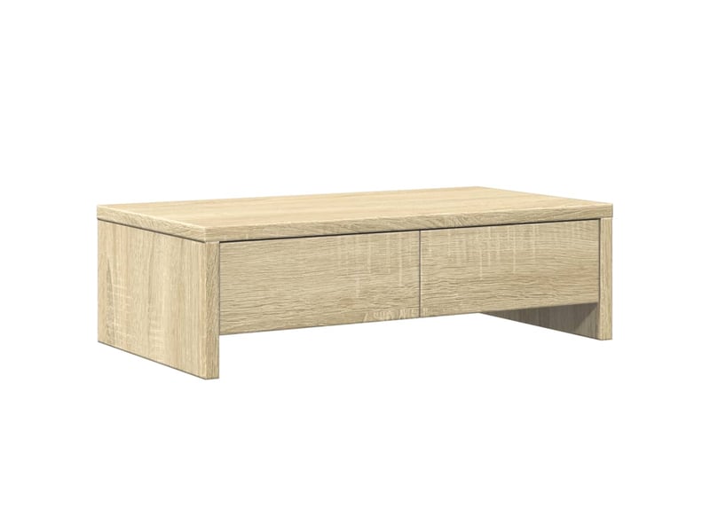  Support de moniteur table meuble bureau avec tiroirs sonoma bois d'ingénierie marron 02_0044945  - Conforama A