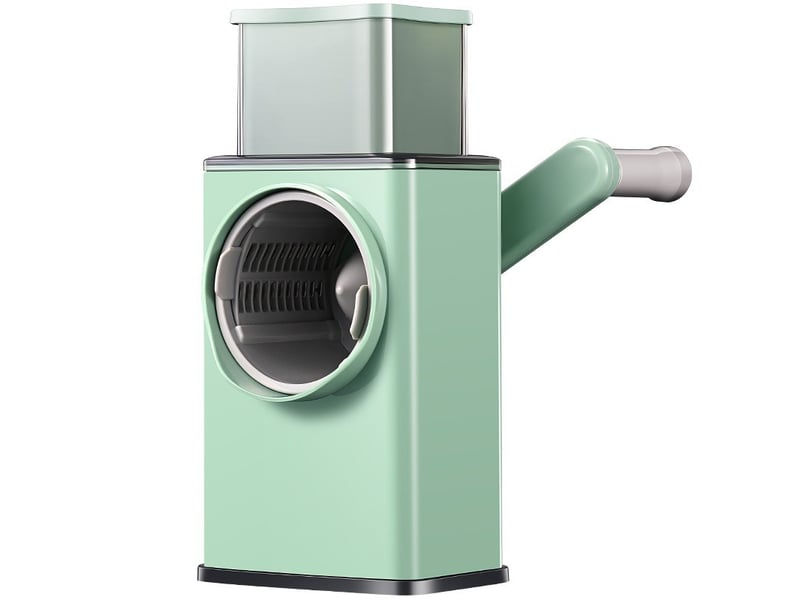 Râpe à tambour vert avec manivelle, hachoir râpe à légumes cutter carottes trancheuse râpe de pommes de terre - Conforama A
