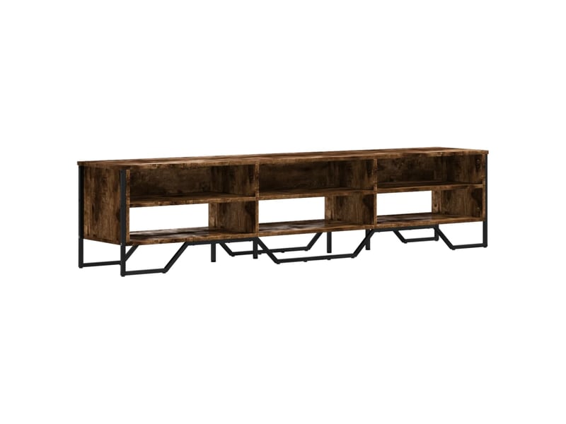  Meuble tv - banc tv - meuble de rangement chêne fumé 180x34x41 cm bois d'ingénierie  - Conforama A