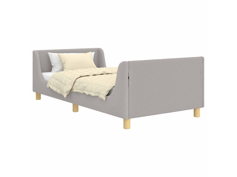  Cadre de lit pour enfants - lit jeune avec tête de lit gris clair 90x190 cm  - Conforama C
