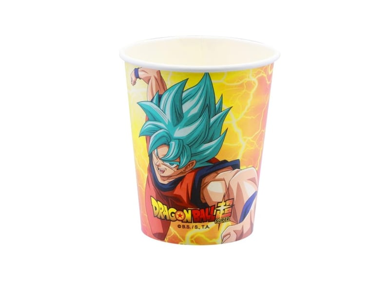  Chaks - 8 gobelets en carton dragon ball z - jaune  - Conforama A