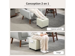 Pouf / repose pied   beige