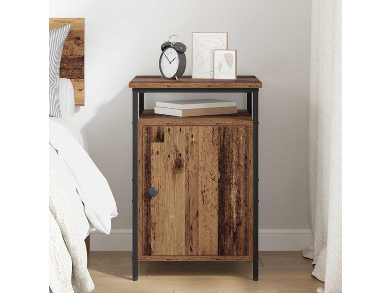  Table de chevet, table de nuit bois ancien 40 x 42 x 60cm bois d'ingénierie  - Conforama D