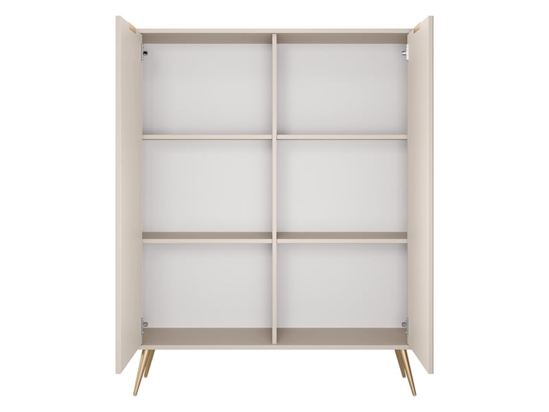  Buffet nerrio, enfilade 4 étagères, 113x38x134h cm beige Nerrio - Conforama E
